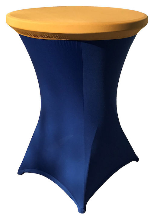 Masă Plastic Catering pentru Spații Mici Exterioare Pliabilă cu Ramă Metalică Albastră 80x80x110 cm