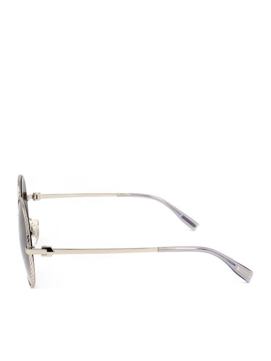 Trussardi Women Sunglasses With Gold Frame And Gray Lens STR400F 579