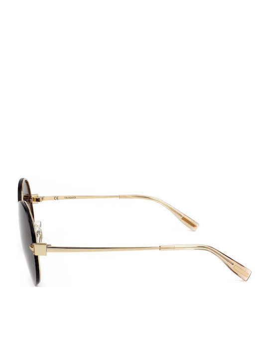 Women's Sunglasses with Gold Frame and Gray Lens