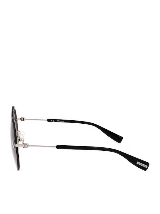 Trussardi Ochelari De Soare Pentru Femei Cu Culoarea Gri A Săculețului Și Culoarea Neagră A Lentilei