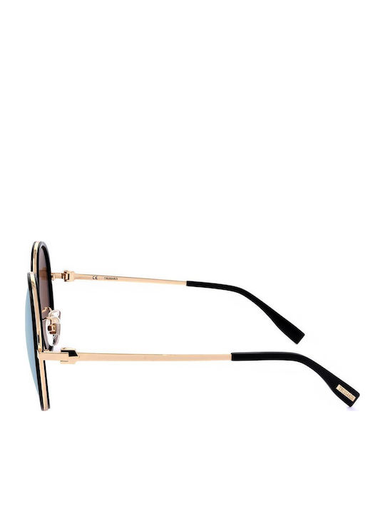 Women's Sunglasses with Black Frame and Blue Lens