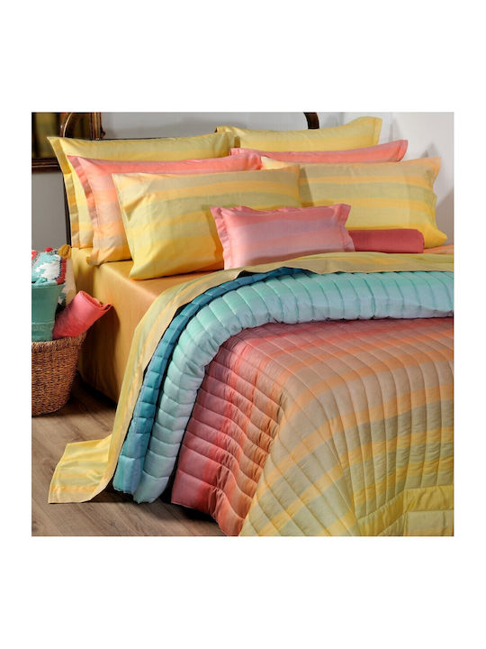 Down Town Home Duvet Cover Cotton Single 175x245 Burano Yellow