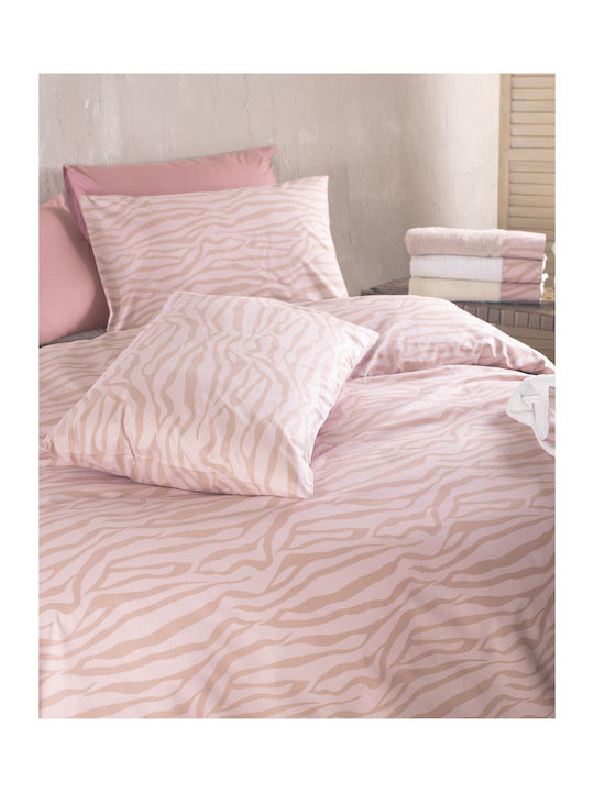 Rythmos Duvet Cover Set 160x250cm Single with Pillowcase Trisha Pink