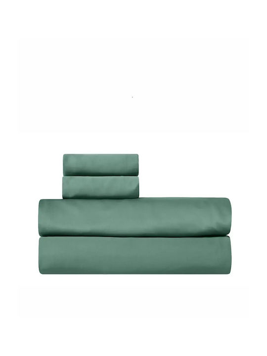 Kentia Σετ Παπλωματοθήκη 220x240cm Υπέρδιπλη με 2 Μαξιλαροθήκες Celeste Τιρκουάζ