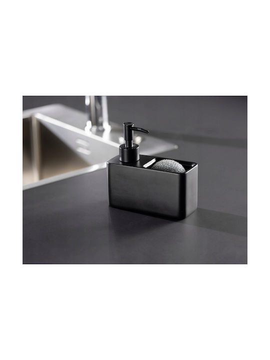 Wenko Kitchen Plastic Dispenser with Sponge Holder Black 150ml