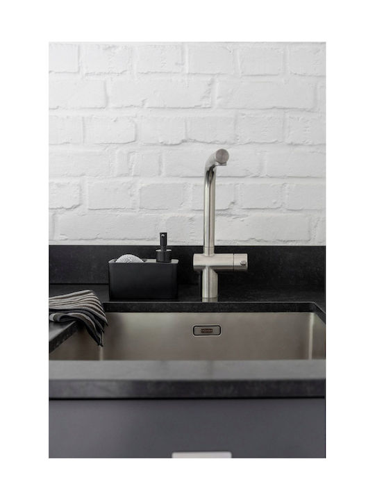 Wenko Kitchen Plastic Dispenser with Sponge Holder Black 150ml