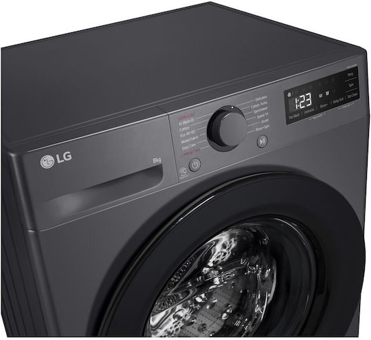 LG Waschmaschine 8kg mit Dampftechnologie 1200 Umdrehungen KI DD Gray F2WR508SBM