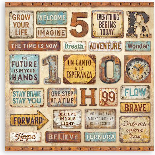 Χαρτιά Scrapbooking 22τεμ Μονής Όψης 20.3×20.3cm Stamperia A New Beginning
