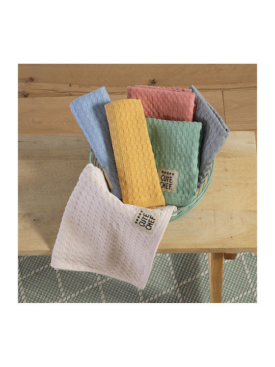 Nef-Nef Homeware Cute Chef Ποτηρόπανο από 100% Βαμβάκι σε Μπλε Χρώμα 45x68cm Nef-Nef Homeware Cute Chef Ποτηρόπανο από 100% Βαμβάκι σε Μπλε Χρώμα 45x68cm