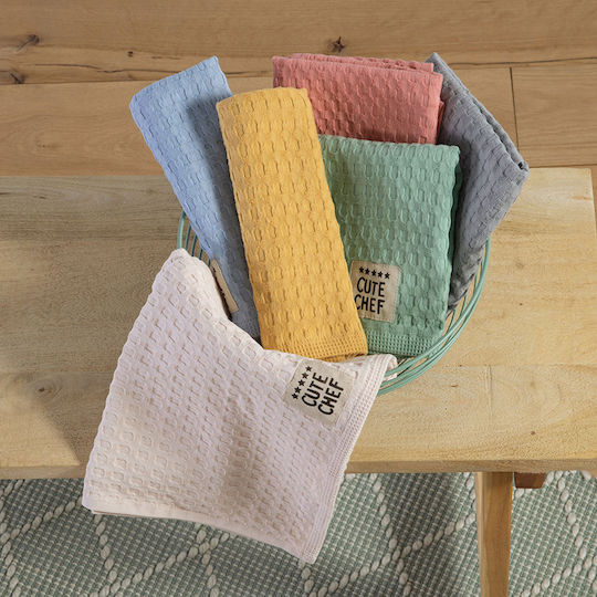 Nef-Nef Homeware Cute Chef Tea Towel Made of 100% Cotton in Blue Colour 45x68cm Nef-Nef Homeware Cute Chef Tea Towel Made of 100% Cotton in Blue Colour 45x68cm