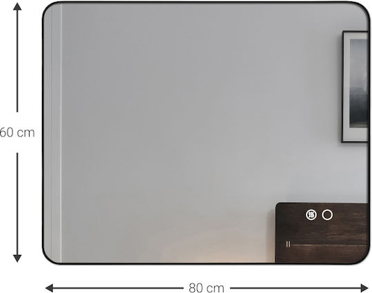 Polihome Wall Mirror with Frame 80x60cm