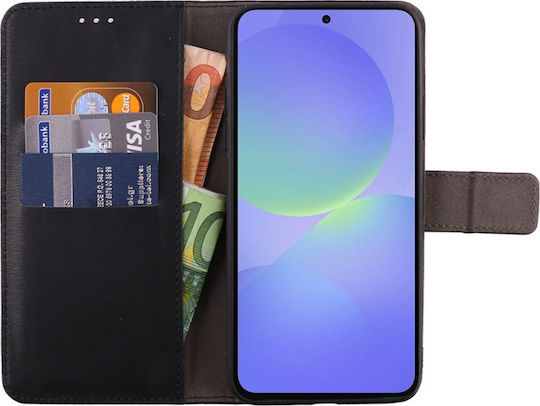 Volte-Tel Book Synthetic Leather / Silicone Black (Galaxy A37)