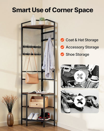 Mobilier Hol Cu Suport Pentru Haine Și Suport Pentru Pantofi 43x43x180cm