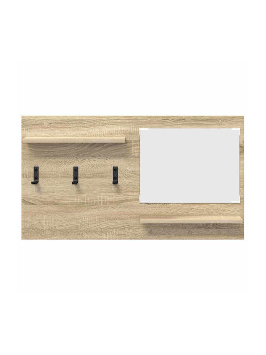 Hallway Furniture with Mirror & Hanger 90x10x50cm