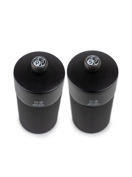 Peugeot Manual Salt Mill Wooden in Black Color 12cm