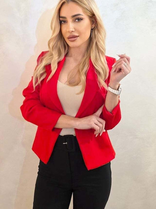 Sacou Dama Scurt Roșu