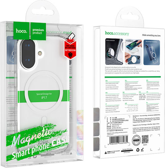 Hoco Magnetic Series Airbag Back Cover Σιλικόνης Διάφανο (iPhone 17)