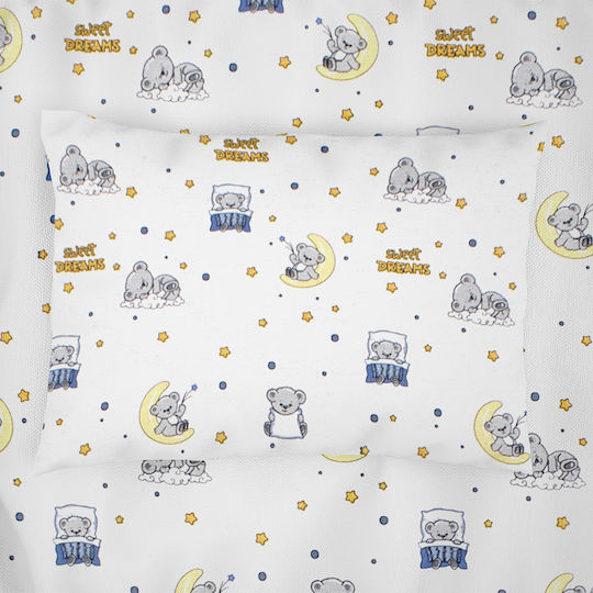 Dimcol Комплект чаршафи Единично Памучни Sweet Dreams White, Sky Blue 160x240см 3бр