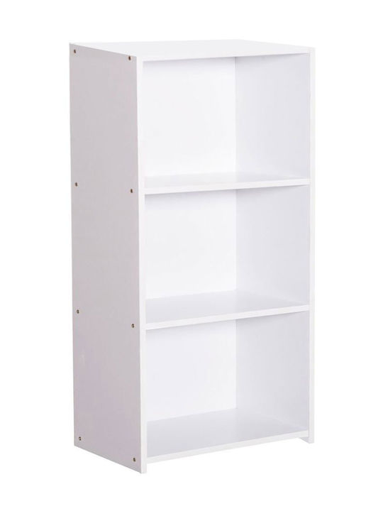 Βιβλιοθήκη Eliot 3s Λευκή 60x30x108εκ.