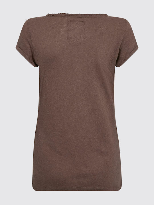 Damen T-shirt Braun