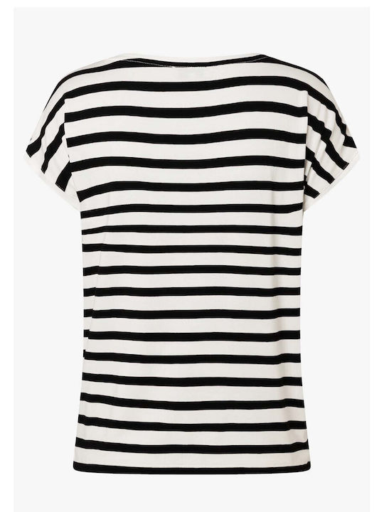 Women's Striped Black Blouse