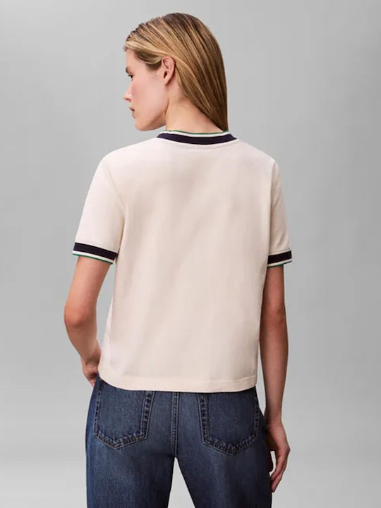 Women's Striped Ecru T-shirt