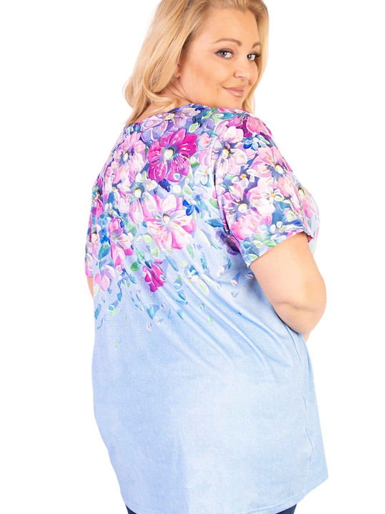 Γυναικεία Μπλούζα Floral Βιολετι