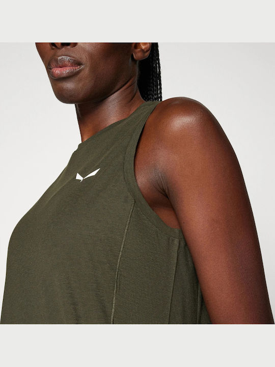 Women's Sleeveless Khaki Blouse