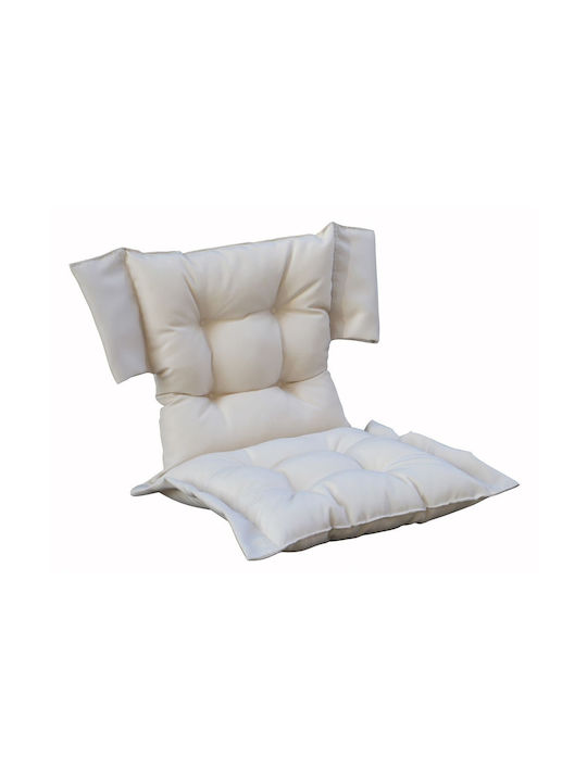 Woodwell Garden Chair Cushion with Backrest Ecru 55x75cm