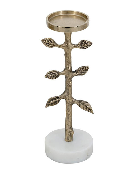 Artekko Metal Candle Holder in Gold Color 10x30.5x10 cm