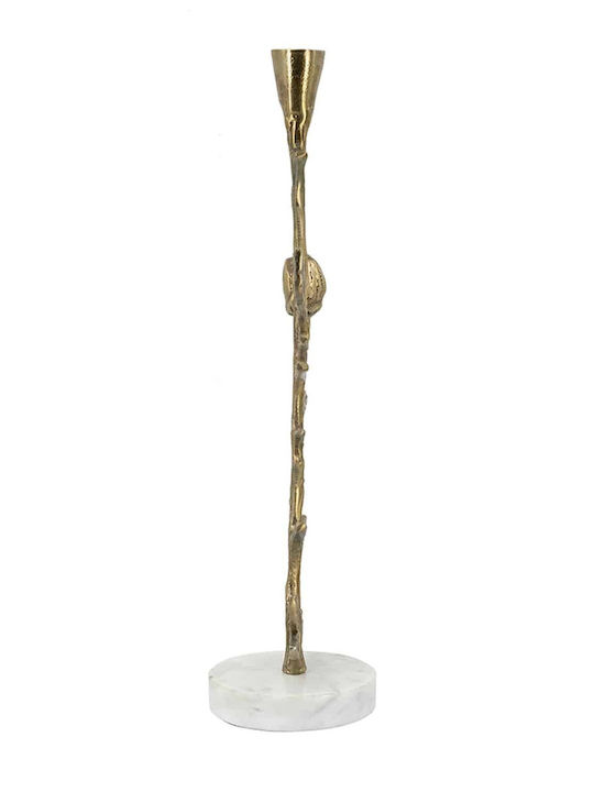 Artekko Metal Candle Holder in Gold Color 16.5x40.6x10.2cm