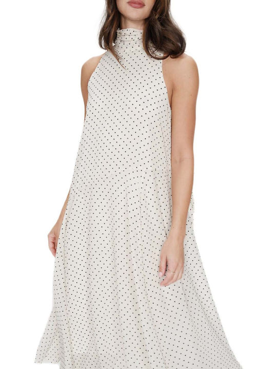 Rochie De Vară Pentru Femei Midi Pentru Nuntă Botez Ecru