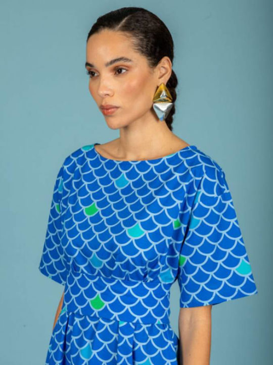 Καλοκαιρινό Maxi Φόρεμα Blue