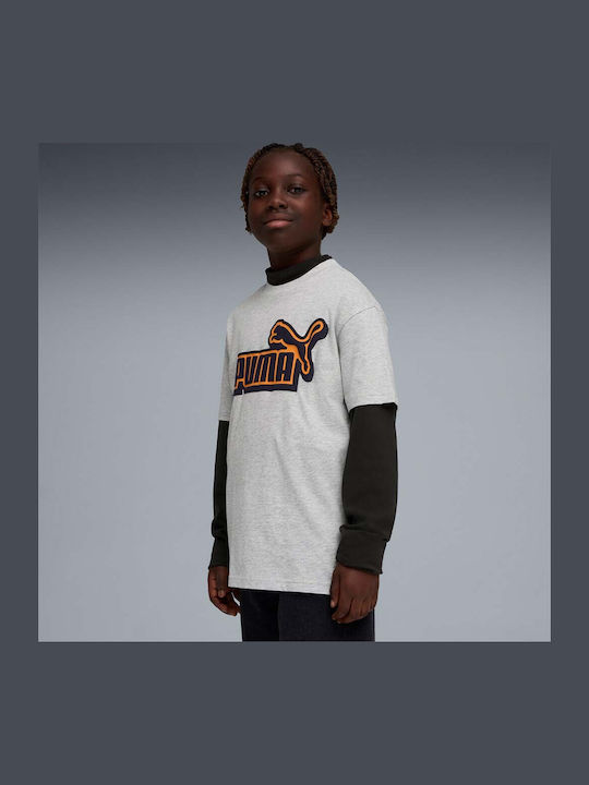 Kinderoberteil Kurzärmelig Grau Essentials Logo