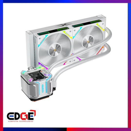 1STPLAYER X-Starship 240 Sisteme De Răcire Cu Apă AIO CPU Cu 2 Ventilatoare 120mm Și Led Argb Albă