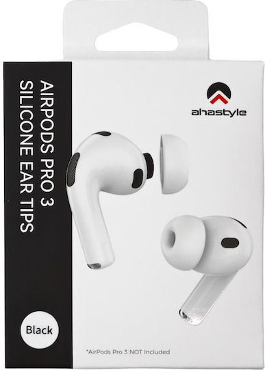 Silicone Eartips Ahastyle Wg187 Apple AirPods Pro 3 S M L Black 3 Pairs