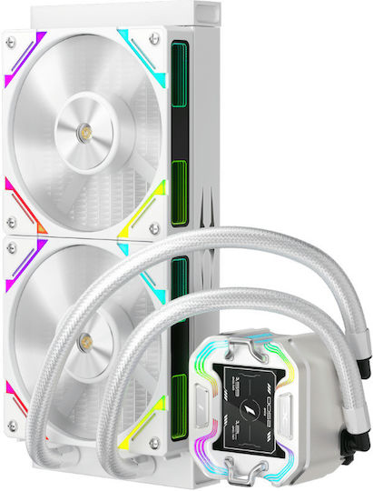 1STPLAYER X-Starship 360 Υδρόψυξη AIO CPU με 3 Ανεμιστήρες 120mm και ARGB Φωτισμό Λευκή