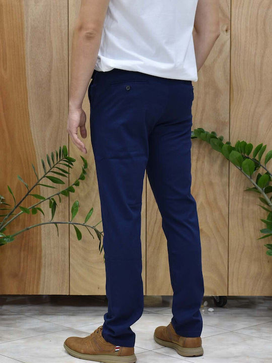 Παντελόνι Chino Ελαστικό σε Slim Εφαρμογή Μπλε