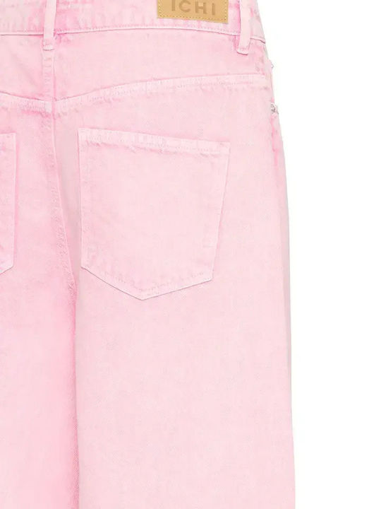 Women's Fabric Trousers in Loose Fit Cameo Pink