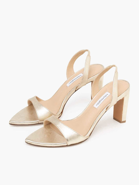 Leather Gold Sandals
