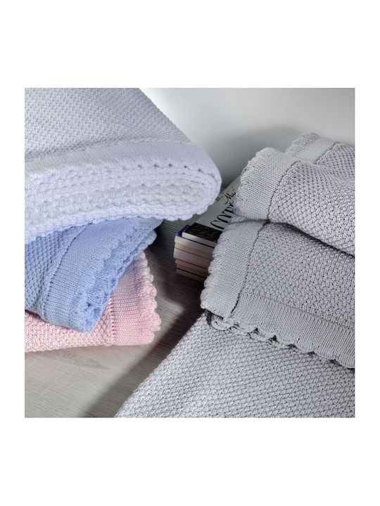 Down Town Home Blanket Cot Blue 90x120cm