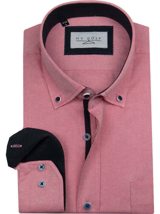 Long Sleeve Shirt in Regular Fit Peach