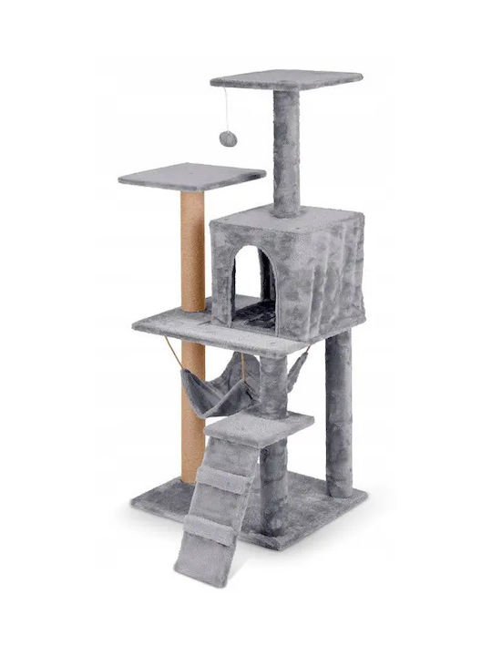 Stâlp Pentru Zgâriere Scândură Gri 65x68x124cm