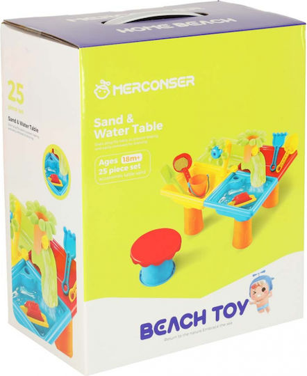 ikonka Sandbox Playground Toy with Multicolour Slide for Ages 3+