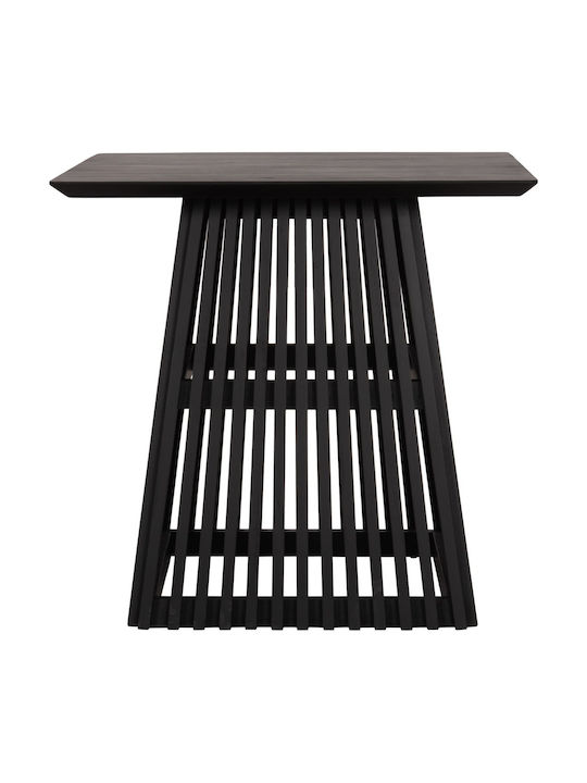 Masă Pătrată de Dining din Lemn Neagră 80x80x78cm