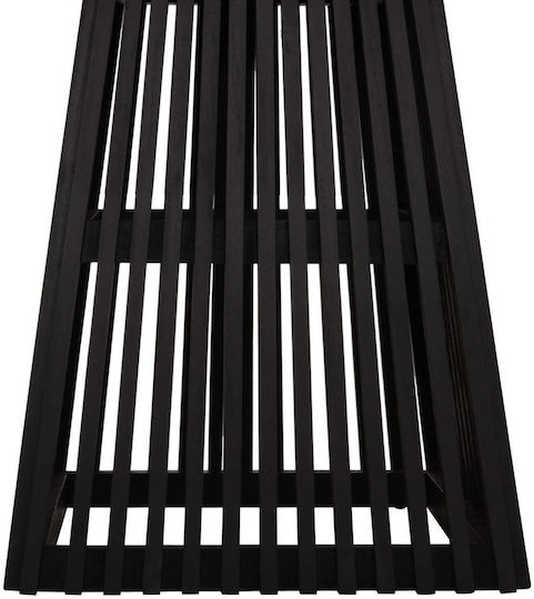 Wooden Square Dining Table Black 80x80x78cm