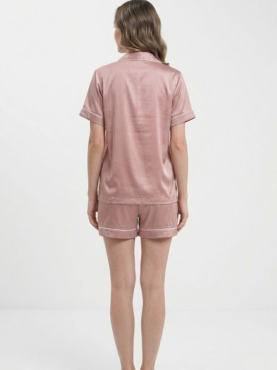 Lovelx Homewear Summer Women's Pink Pyjama Set