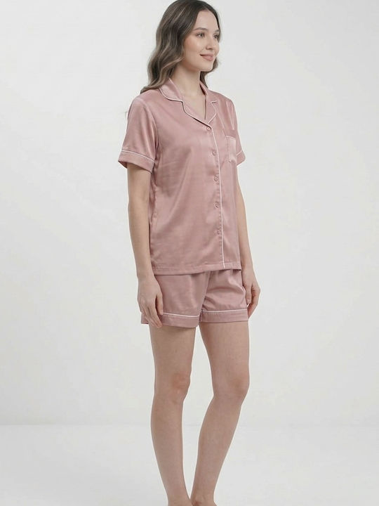 Lovelx Homewear Summer Women's Pink Pyjama Set