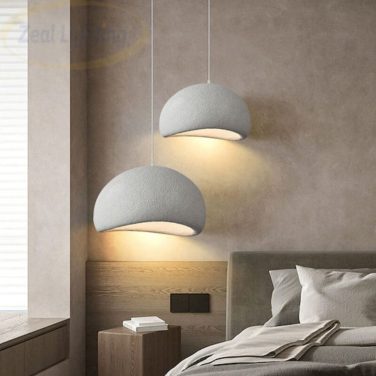 Home Lighting Pendant Κρεμαστό Φωτιστικό Λευκό με Ντουί E27 40x40εκ.