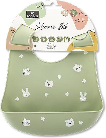 Kikka Boo Waterproof Bib Silicone with Pocket Geen